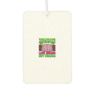 Zombie Love Brains Not Drama Vintage Horror Design Car Air Freshener
