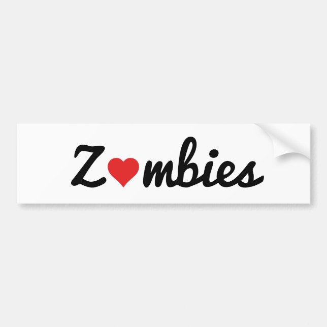 Zombie Love Bumper Sticker (Front)
