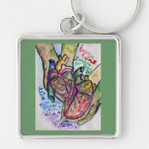 Zombie Love Poem Charm Keychain Pendants
