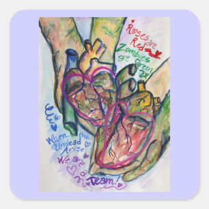 Zombie Love Poem Custom Label Stickers