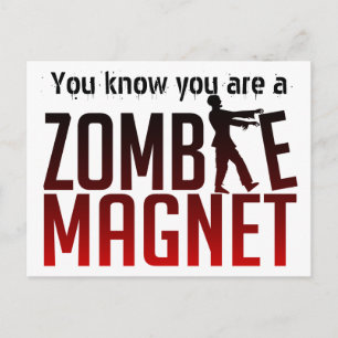 ZOMBIE MAGNET postcard, customise Postcard