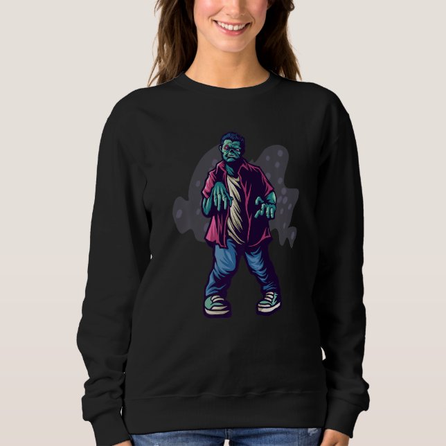 Zombie matching couples family Halloween costume 2 Sweatshirt (Front)