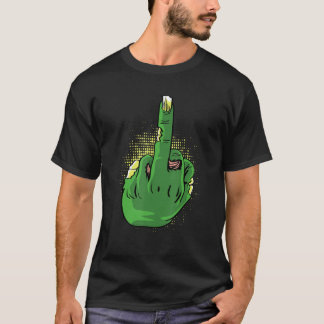 Zombie Middlefinger Brave Person T-Shirt