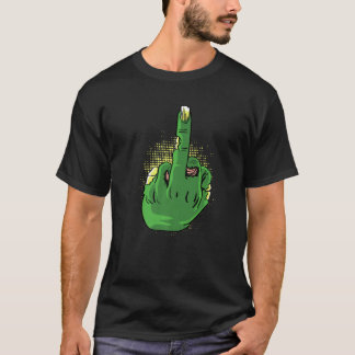 Zombie Middlefinger Brave Person T-Shirt