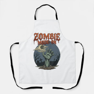 Zombie Mode Halloween Hand Moon Graveyard_1 Apron