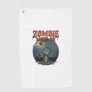 Zombie Mode Halloween Hand Moon Graveyard_1 Golf Towel