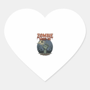Zombie Mode Halloween Hand Moon Graveyard_1 Heart Sticker