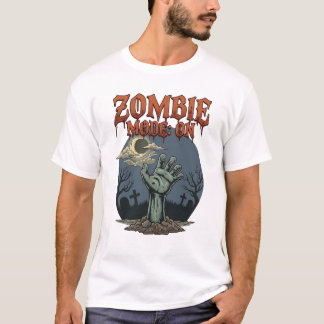 Zombie Mode Halloween Hand Moon Graveyard_1 T-Shirt