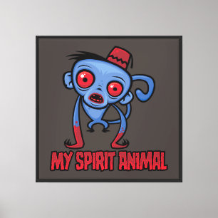 Zombie Monkey Is My Spirit Animal Canvas Print