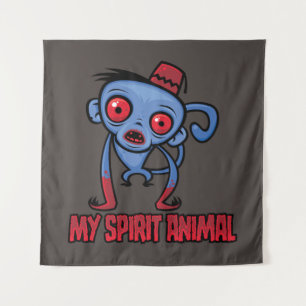 Zombie Monkey Is My Spirit Animal Tapestry