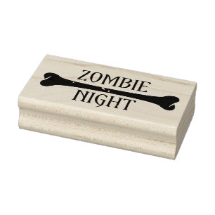 Zombie Night Rubber Stamp