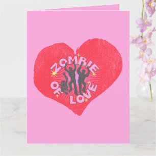 Zombie of Love Retro Punk Grunge Rocker Valentines Card