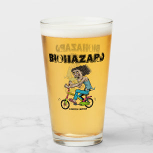 Zombie On A Bicycle Glass