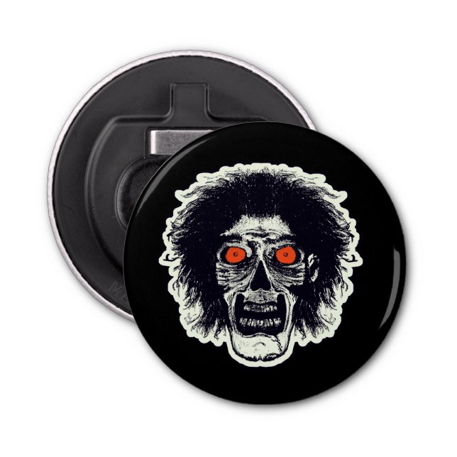 Zombie - Orange Eyes Bottle Opener (Front)
