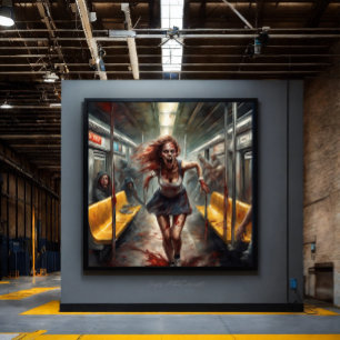 Zombie Outbreak On Train Poster