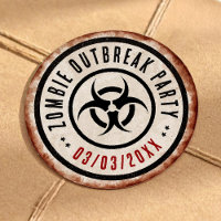 Zombie outbreak party with biohazard