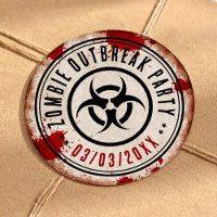 Zombie outbreak party with biohazard