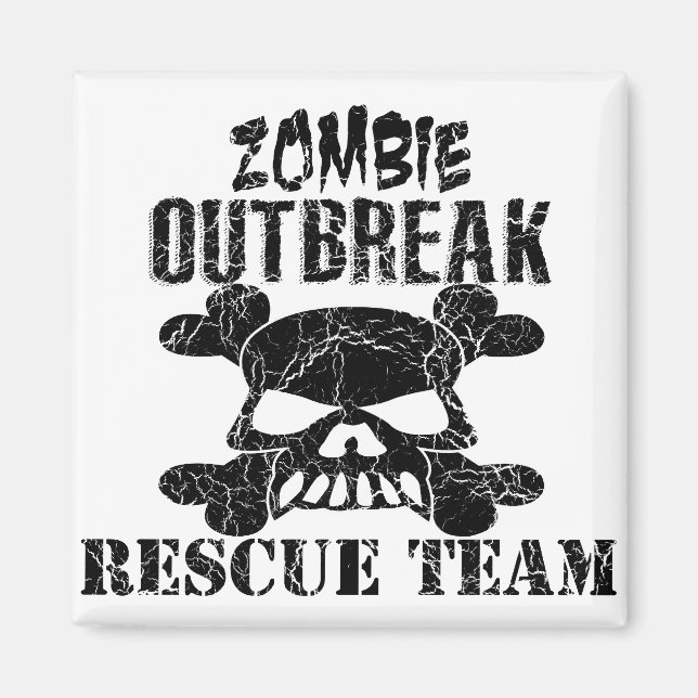 Zombie Outbreak Rescue Team Magnet (Front)