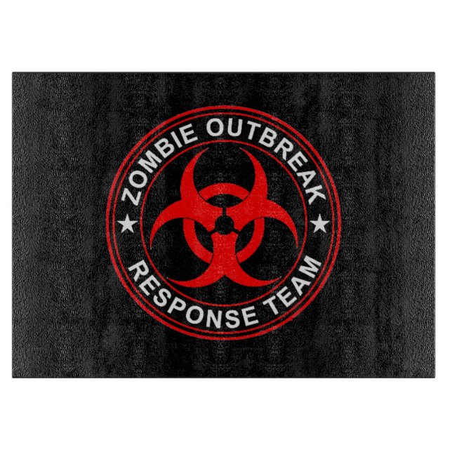 Zombie Outbreak Response Cutting Board walkers (Front)