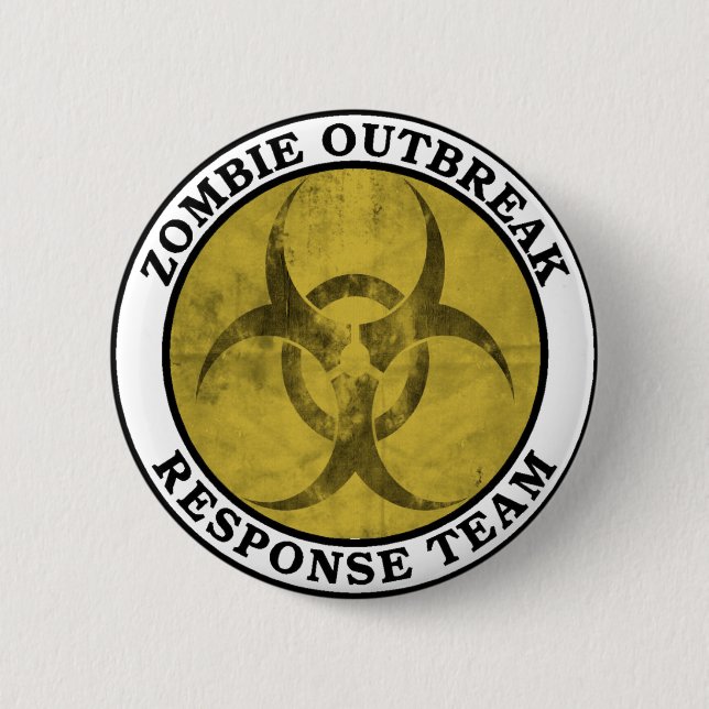 Zombie Outbreak Response Team (Biohazard) 6 Cm Round Badge (Front)