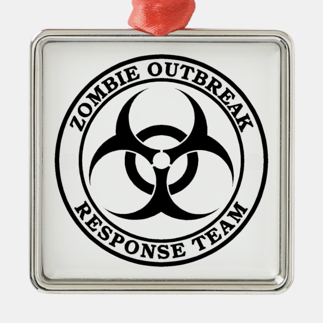 Zombie Outbreak Response Team (Biohazard) Metal Ornament (Front)