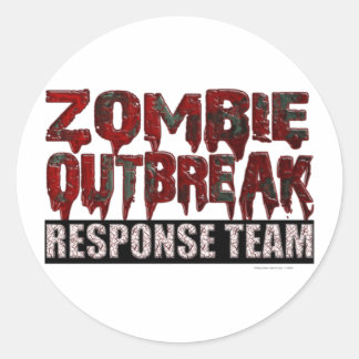 Zombie Outbreak Response Team Classic Round Sticker