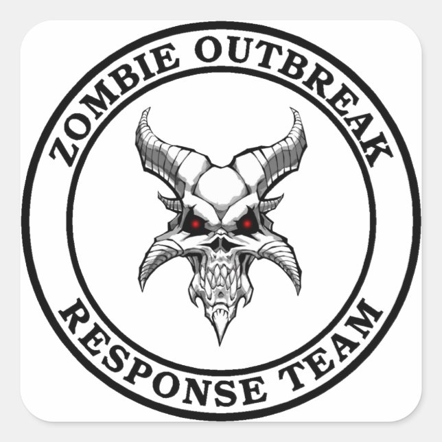 Zombie Outbreak Response Team (Demonhead) Square Sticker (Front)