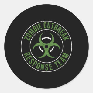 Zombie Outbreak Response Team Halloween Apocalypse Classic Round Sticker