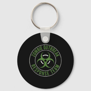 Zombie Outbreak Response Team Halloween Apocalypse Key Ring