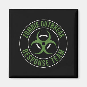 Zombie Outbreak Response Team Halloween Apocalypse Magnet
