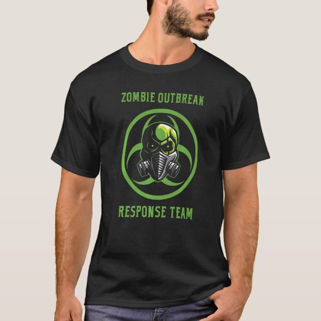 Zombie Outbreak Response Team  Halloween T-Shirt (Front)