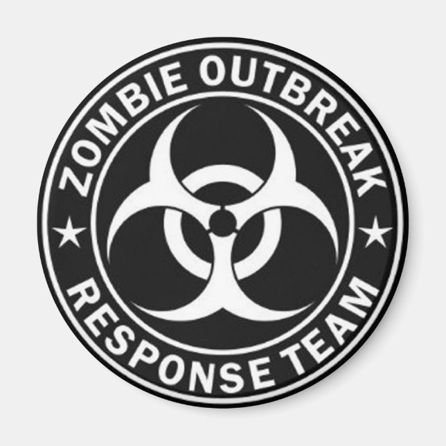 Zombie outbreak response team magnet (Front)