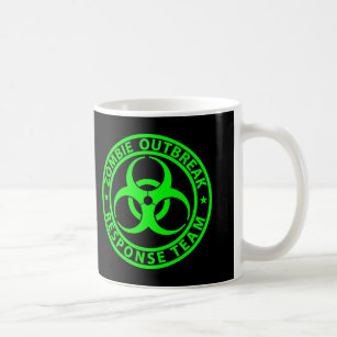 Zombie Outbreak Response Team Neon Green Coffee Mug