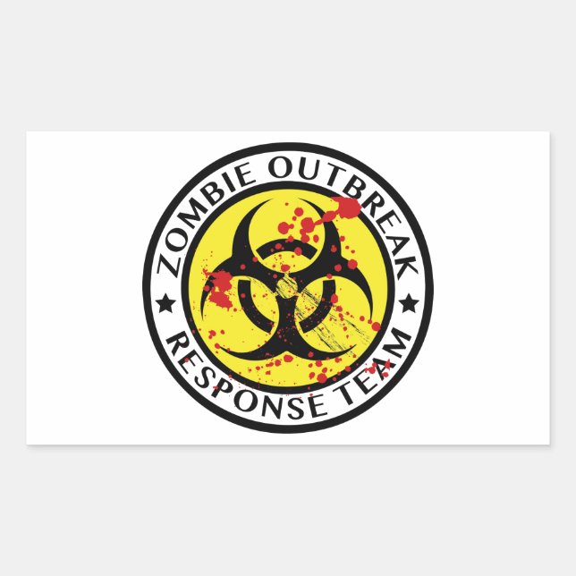 Zombie Outbreak Response Team Rectangular Sticker (Front)