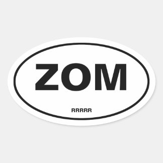 Zombie Oval Sticker