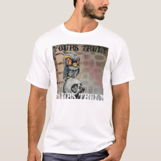 zombie owl and skull yours truly t shirt