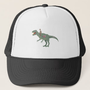 Zombie Paleontologist riding Zombie Dinosaur Trucker Hat