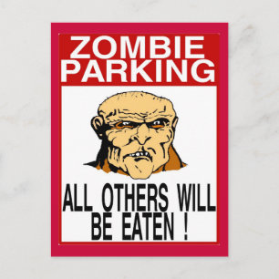 Zombie Parking Postcard