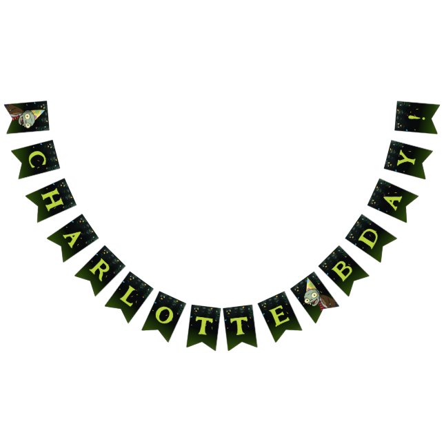Zombie Party Birthday Halloween Bunting (All)