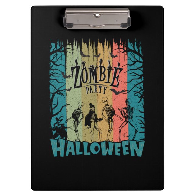 Zombie Party, Halloween Clipboard (Front)