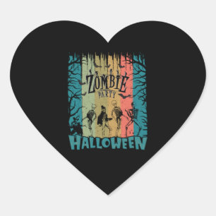 Zombie Party, Halloween Heart Sticker
