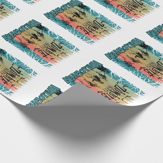 Zombie Party, Halloween Wrapping Paper (Corner)