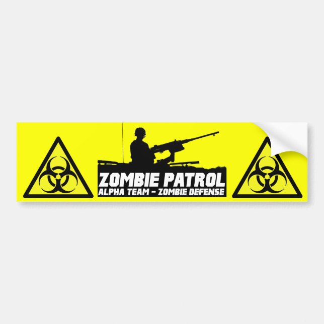 Zombie Patrol - Alpha Team Bumper Sticker (Front)