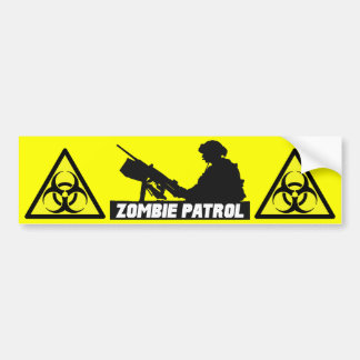 Zombie Patrol - On the Gun Bumper Sticker