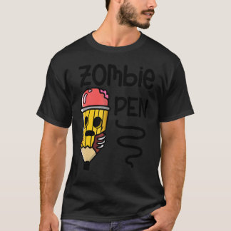 Zombie Pencil  Halloween Holiday Scary T-Shirt
