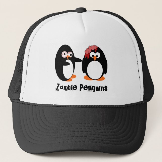 Zombie Penguin trucker hat (Front)