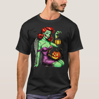 Zombie Pin up girl Halloween T-Shirt