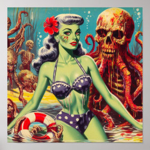 Zombie Pin-up Poster