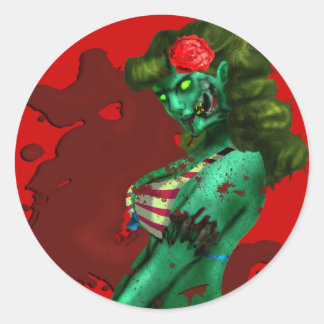 Zombie Pin-up Sticker