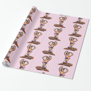 Zombie Pin Up Wrapping Paper